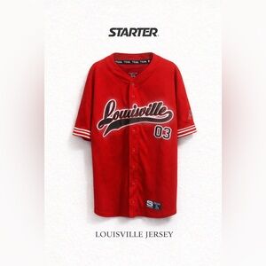 Starter Louisville Cardinals Baseball Jersey Red Men’s Large #03